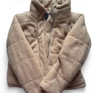 NWOT Forever 21- Tan Teddy Jacket, SIZE:S.